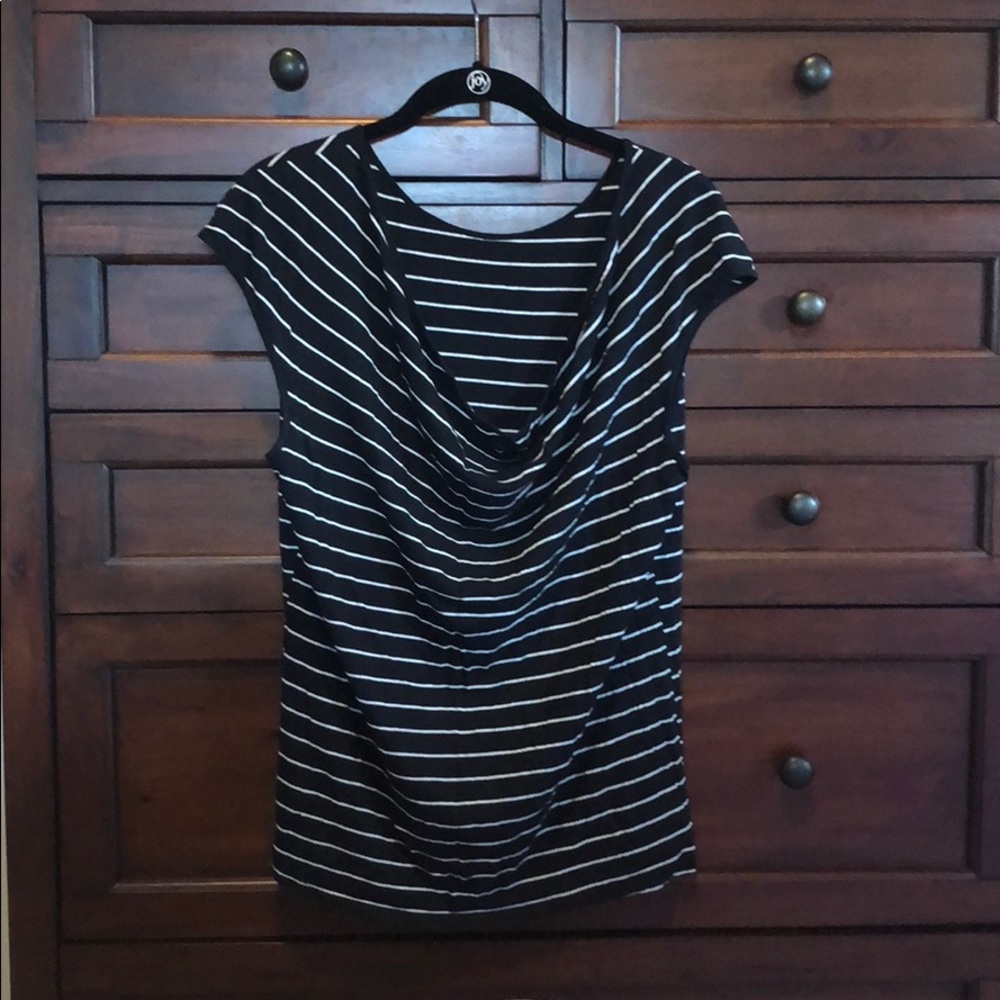 Draped front tee